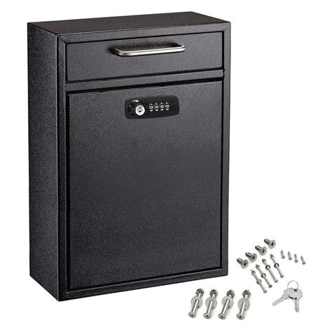 metal drop box packages|wall mounted lockable drop boxes.